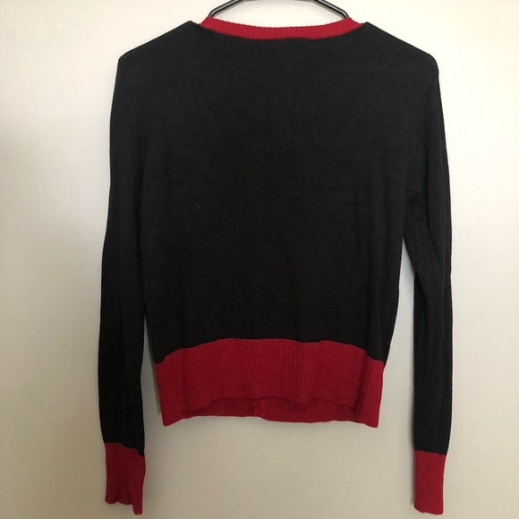 Voodoo Vixen Black and Red Cardigan - Picture 2 of 3